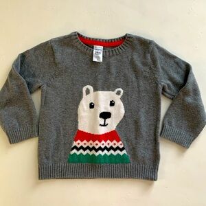 Carter's Gray Sweater with Polar Bear Design 24 months